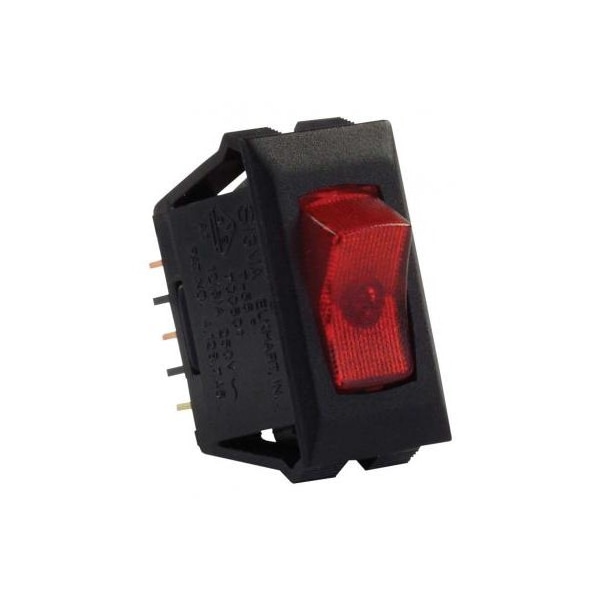 Jr Products ILLUMINATED 12V ON/OFF SWITCH, RED/BLACK 12525 - main